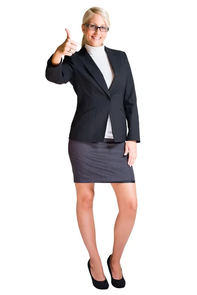Full length portrait of blond business woman. — Stock Photo, Image