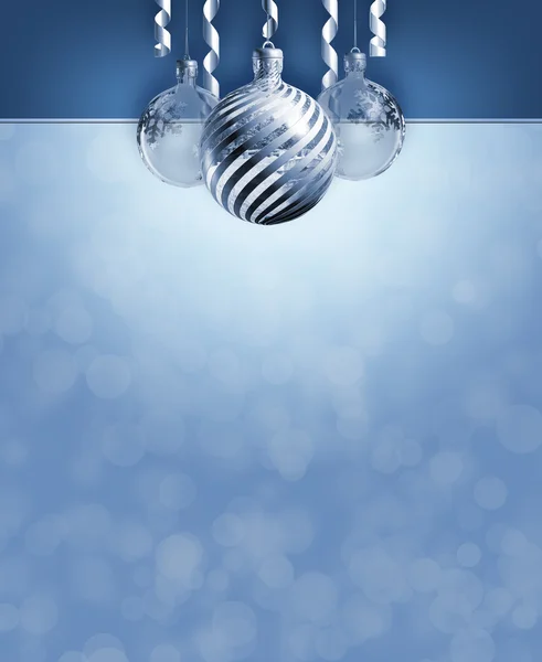 Carte de Noël élégante avec des boules . — Photo