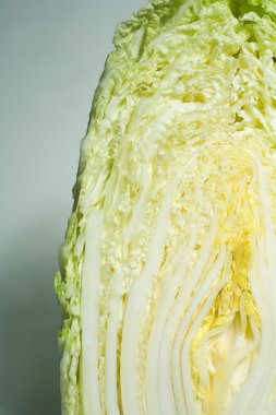 Halved chinese cabbage macro detail. clipart