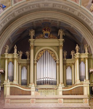 Beautiful church organ. clipart