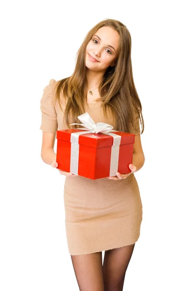 The big red gift box. — Stock Photo, Image
