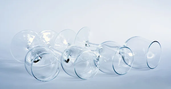 Arrangement of elegant wine glasses. — Stock Photo, Image