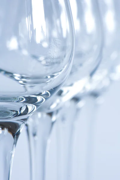 stock image Macro of wine glass arrangement detail.