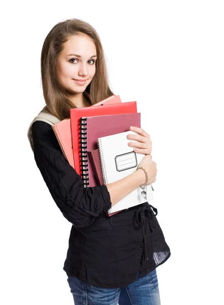 Encantadora jovem estudante menina . — Fotografia de Stock