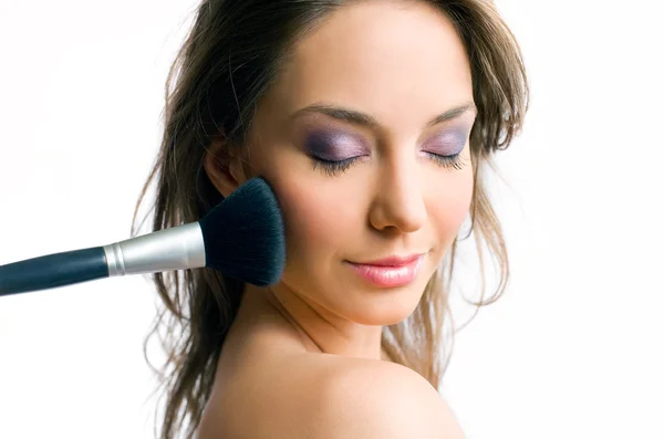 Underbar brunett med vacker makeup — Stockfoto