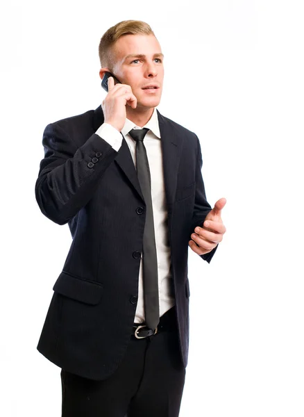 Successful young businessman on his cellphone. — Stock Photo, Image