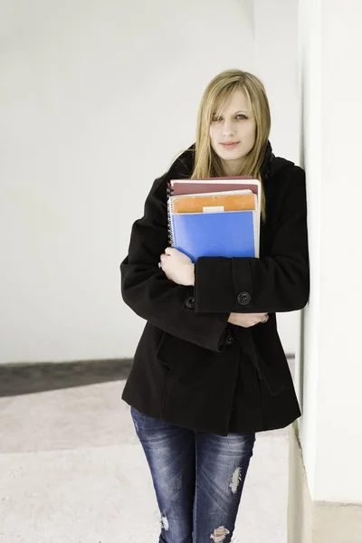 Cute blond student. — Stock Photo, Image