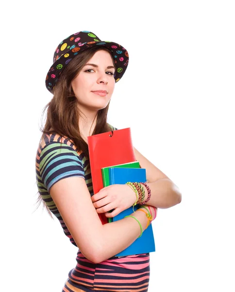 Very colorful young student. — Stock Photo, Image