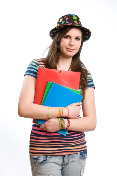 Cute young student girl. — Stock Photo, Image