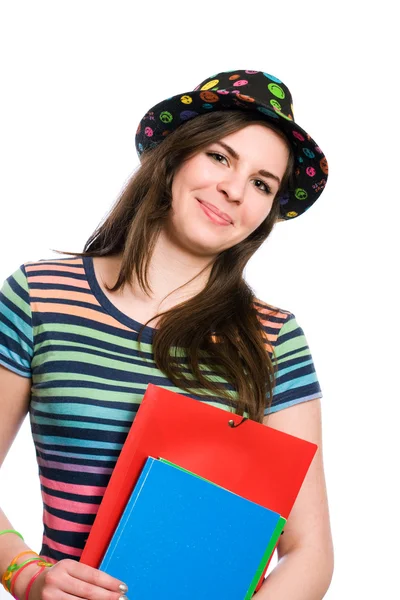 Smiling young student girl. — Stock Photo, Image