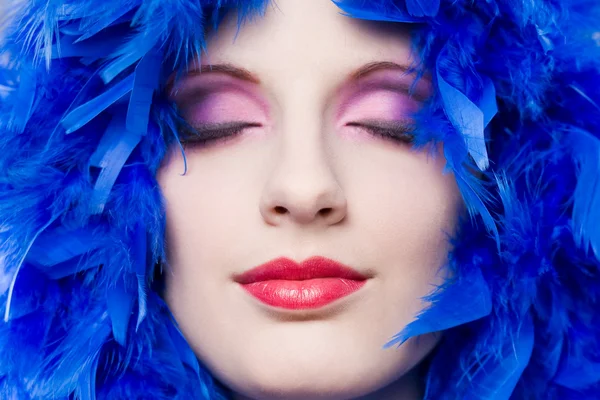 Extreme kleurrijke make-up schot. — Stockfoto