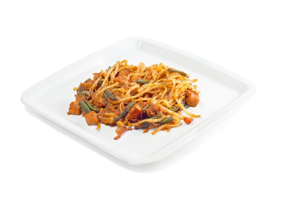 Espaguetis con frijol y carne —  Fotos de Stock
