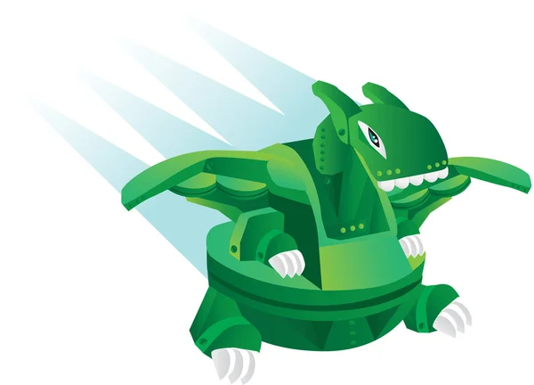 Illustrazione robot del fumetto - giocattolo di dinosauro — Vettoriale Stock