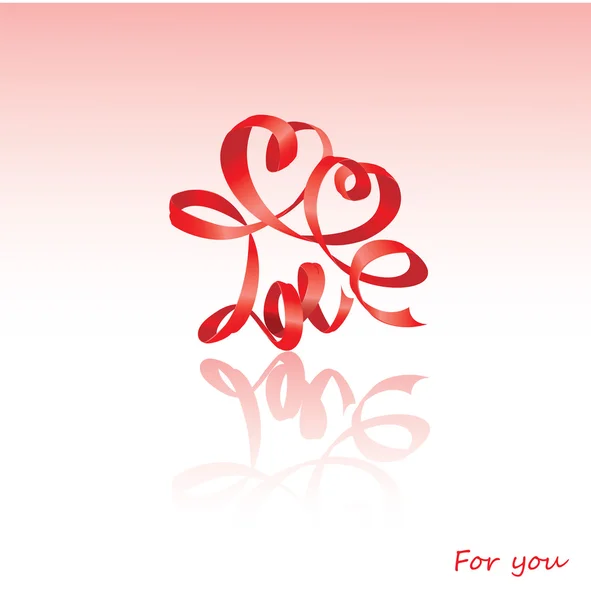 Sevgililer günü kartı yürekleri — Stok Vektör