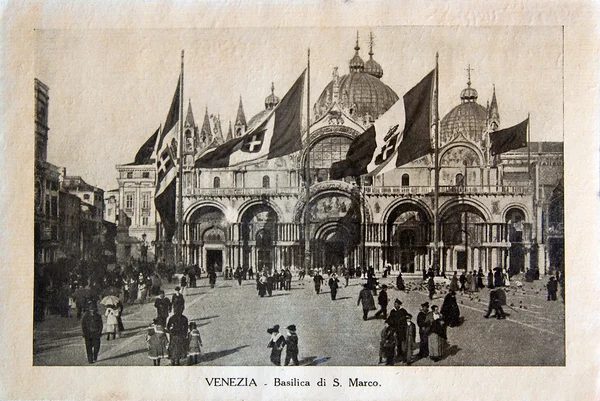 Italien - um 1910: ein in italien gedrucktes bild zeigt das bild des heiligen marco b — Stockfoto