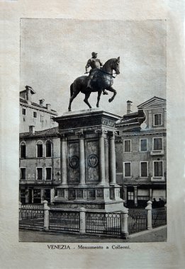 İtalya - yaklaşık 1910: İtalya'da basılmış resim Venedik, vintage kartpostallar 