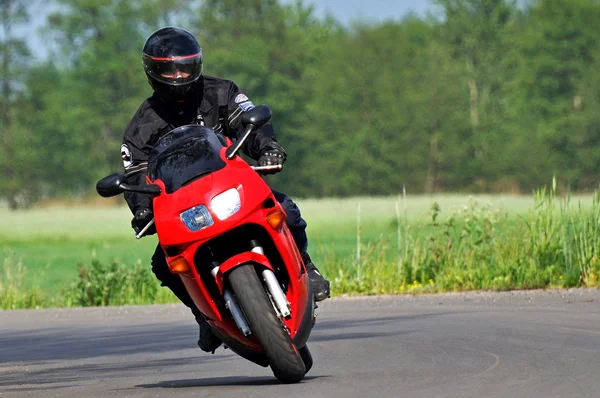 Man på en motorcykel — Stockfoto