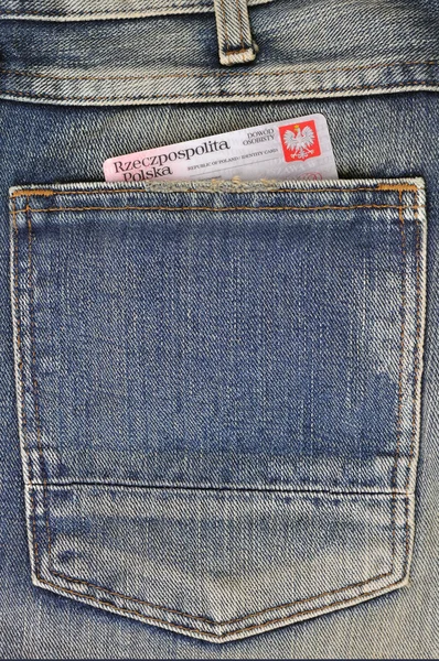 Tarjeta de identificación en su bolsillo — Foto de Stock