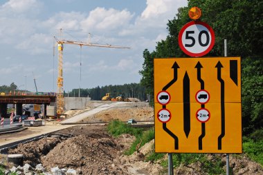 Highway construction clipart