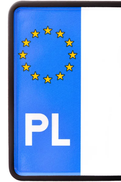 Polskie tablice rejestracyjne — Zdjęcie stockowe
