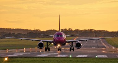 Plane on the tarmac clipart