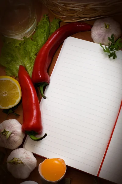 stock image Notebook for culinary recipes and Meal Ideas