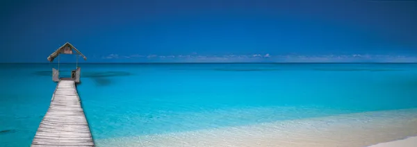 Praia tropical panorâmica. Paraíso ! — Fotografia de Stock