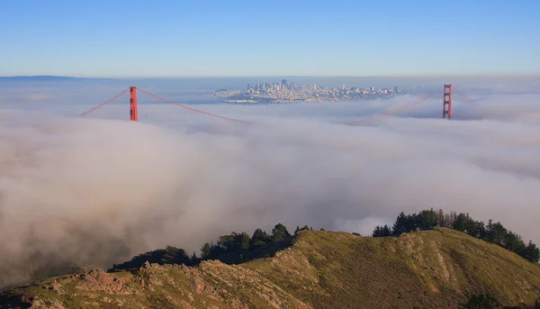 San Francisco Голден Гейт Брідж в туман — стокове фото