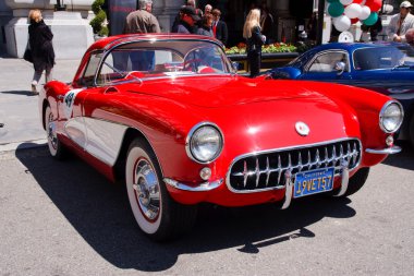 1957 Chevrolet Corvette Coupe clipart