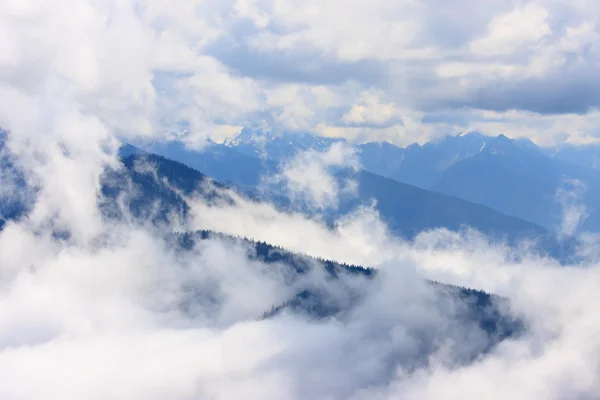 Горы и туман — стоковое фото