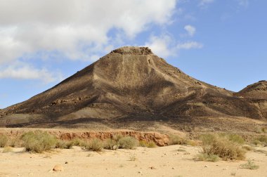 Volcanic landscape in Negev. clipart