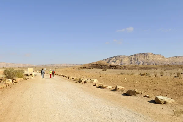 Ardon trek in Negev desert. — Stock Photo, Image