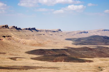 Ramon negev Çölü'nde krater.