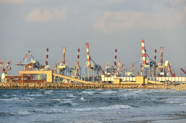 Ashdod zeehaven weergave. — Stockfoto