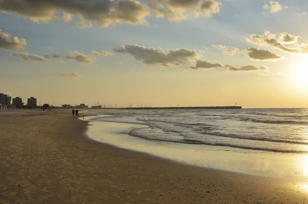 stock image Evening beach promenade.