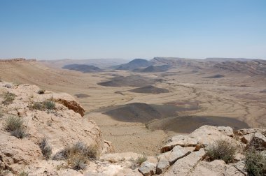 Ramon negev Çölü'nde krater.