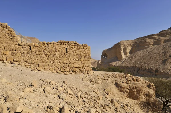 Zohar pevnost v poušti Judeje. — Stock fotografie