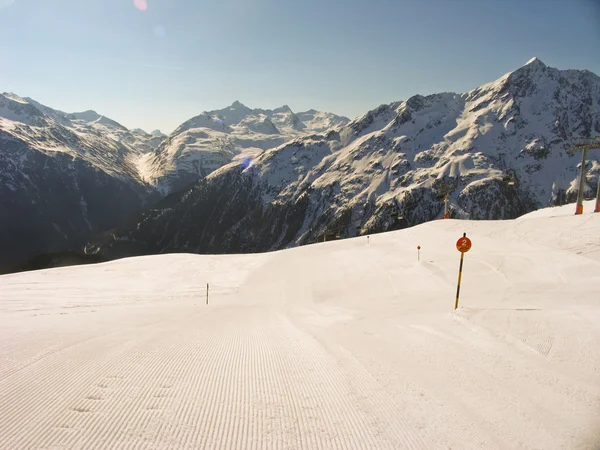 stock image Alpine ski track