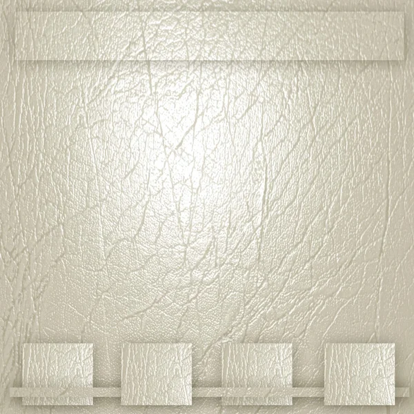 Beige-white Leather with borders — Stock Photo, Image