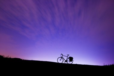 Silhouette of a bicycle clipart