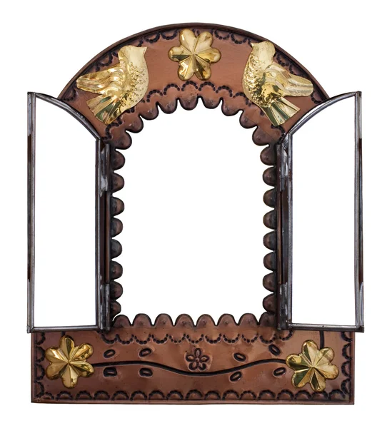 Espelho de parede decorativo com portas — Fotografia de Stock
