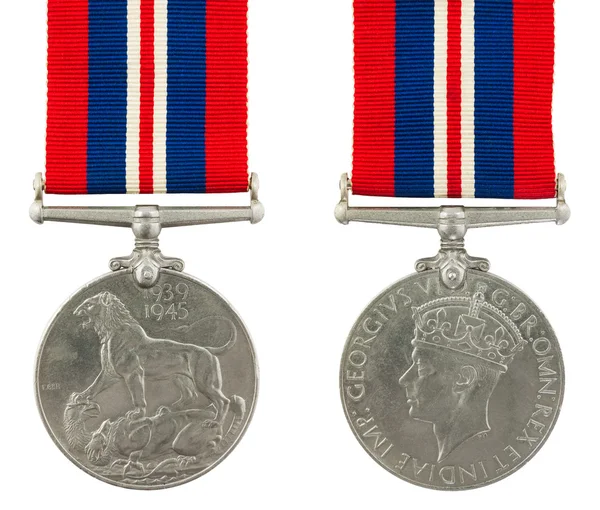 Медаль Второй мировой войны 1939 - 1945 годов — стоковое фото