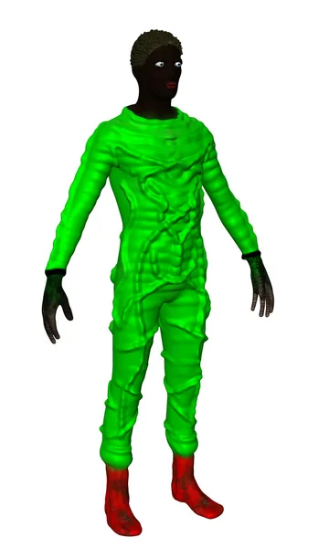 Person med en grön kostym — Stock vektor
