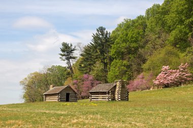 Soldiers Huts at Valley Forge National Park clipart