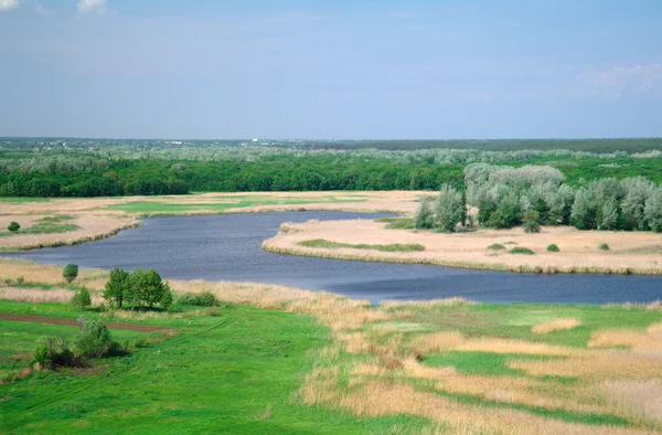 View on the river , spring .Ukraine. — Stock Photo, Image