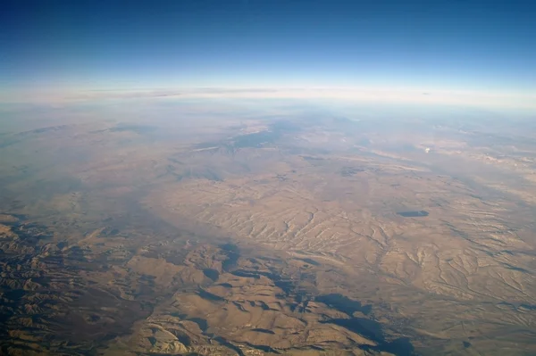 Vista aérea puesta de sol de montaña —  Fotos de Stock