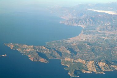 Havadan görünümü dağ ve deniz, Türkiye