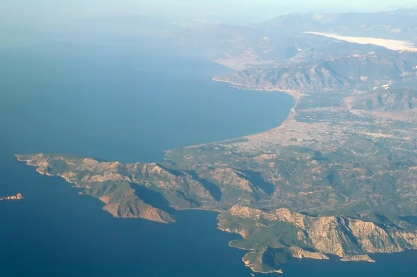 stock image Aerial view mountain and sea, Turkey