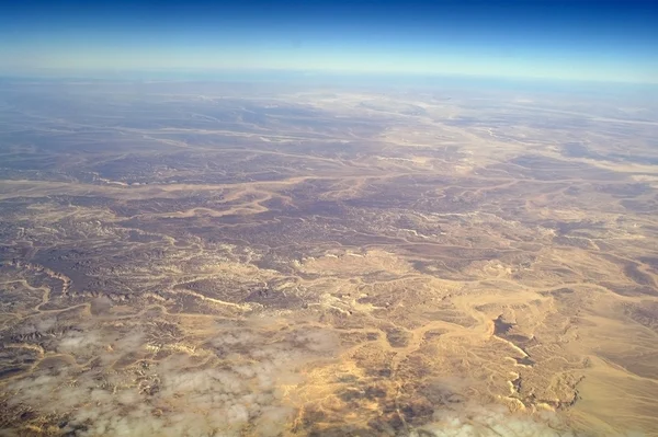 Luchtfoto woestijn — Stockfoto