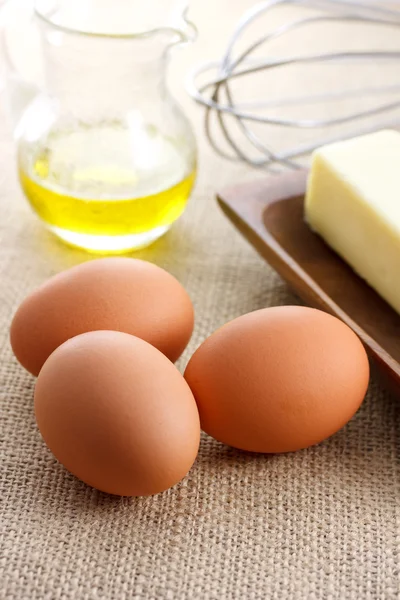 Eieren met boter — Stockfoto